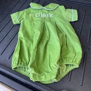 Clark Little English Monogrammed Corduroy Bubble